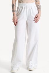 Only ONLPAULA Wide Leg Stoffhose - Bright White S Damen
