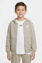 Nike Sportswear Club Fleece Kapuzensweatjacke - Cream II L Kids