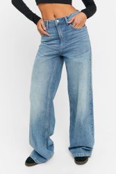 Tally Weijl High Waist Wide Leg Jeans - Blue Medium 34 Damen