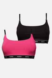 Hugo Red Doppelpack Bralettes - Black + Pink S Damen