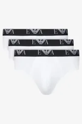 Emporio Armani - Slip  3er Pack Figurbetont-Bold Monogram, für Herren, Weiss, Größe M