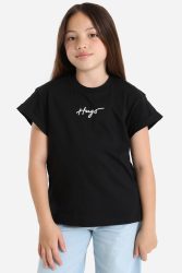 Hugo Red Oversize T-Shirt - Black 14 Kids