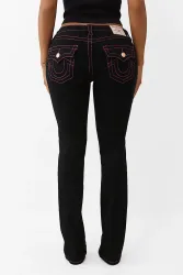 True Religion Billie Straight Fit jeans - Black + Pink 25 Damen