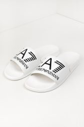 EA7 Emporio Armani Pantoletten - Weiss + Schwarz EU42 Herren