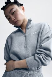 Nike Sportswear Phoenix Fleece Oversize Sweatshirt - Grey Heather XS Damen