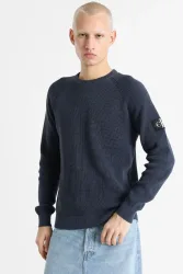 Calvin Klein Jeans Badge Easy Strickpullover - Ink M Herren