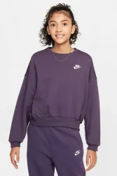 Nike Sportswear Club Fleece Oversize Sweatshirt - Dark Raisin S Kids