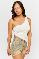 Tally Weijl Asymmetrisches Top - Offwhite XS Damen