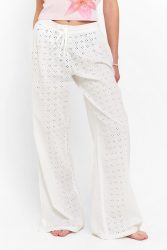 Tally Weijl Stoffhose mit Lochmuster - White 34 Damen
