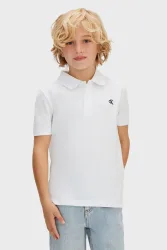 Calvin Klein Jeans Poloshirt - White 16 Kids