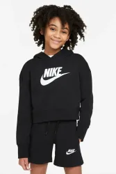 Nike Club Crop Kapuzensweatshirt - Black XL Kids