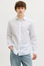 Jack & Jones - Leinenhemd, für Herren, Weiss, Größe M