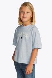 Tommy Hilfiger Varsity T-Shirt - Breezy Blue Heather 14 Kids
