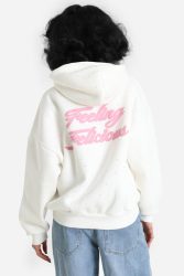 Felicious Kapuzensweatshirt mit Strass - Offwhite M Damen