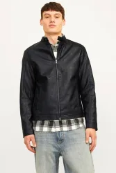 Jack & Jones Edylan Clean Kunstlederjacke - Black L Herren