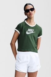Nike Ringer Crop T-Shirt - Fir M Damen