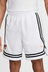 Nike DNA Crossover Mesh Basketballshorts - White + Safety Orange S Herren