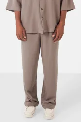 Sixth June Hose aus Seersucker - Taupe S Herren