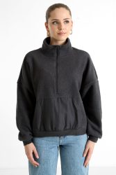 Only Lia Teddy Sweater - Phantom M Damen
