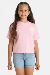 Converse Crop T-Shirt - Light Jellyfisch Jitter S Kids