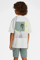 Calvin Klein Jeans Miami Oversize T-Shirt - Bright White 14 Kids