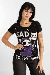 Cupcake Cult Sad To The Bone T-Shirt - Black S Damen