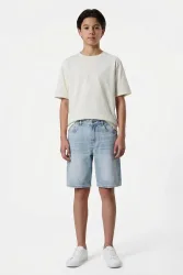 LMTD NLNBIRM Jeans Bermudashorts - Light Blue Denim 158 Kids
