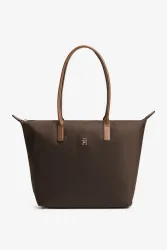 Tommy Hilfiger, Tommy Hilfiger - Tote-Bag, für Damen, Dunkelbraun, Größe Onesize