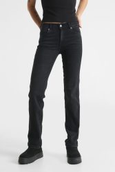 Dr. Denim Lexy Straight Leg Jeans L34 - Black Mist XS/34 Damen