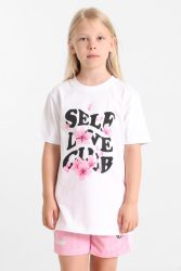 Miss Tee Self Love Club T-Shirt - White 146-152 Kids