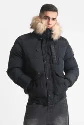 Zavetti Canada Deratti Puffer Bomberjacke - Jet Black S Herren
