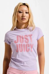Juicy Couture Just Juicy Hilton T-Shirt - Pastel Lilac S Damen