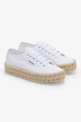Superga Plateau Sneaker - White Washed EU36 Damen