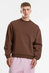 Urban Classics Fluffy Sweatshirt - Chocolate Brown M Herren