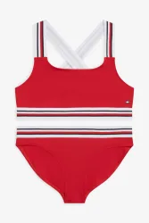 Tommy Hilfiger Kids Bralette Bikini - Primary Red 12-14 Kids