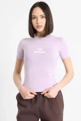 Felicious Crop T-Shirt - Bright Lavender L Damen