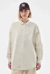 New Era Langes Hemd - Light Beige M Damen