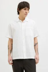 Jack & Jones Premium JPRCCEASTON Oversize Hemd aus Seersucker - White M Herren