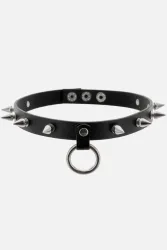 Banned Nieten Choker - Schwarz Einheitsgroesse Damen