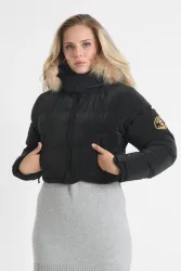 Zavetti Canada Belluci 2.0 Crop Pufferjacke - Jet Black S Damen