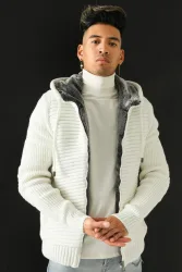 Poolman Gefütterte Strickjacke - Offwhite S Herren