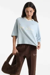 Karl Kani OG Shadow Soccer Jersey T-Shirt - Light Blue M Damen