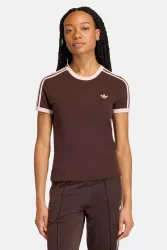 Adidas Originals T-Shirt - Aurora Coffee + Sandy Pink XS Damen