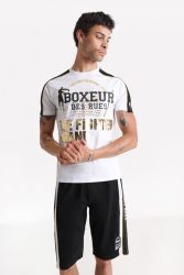 Boxeur des Rues T-Shirt - White + Black L Herren