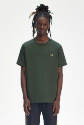 Fred Perry Ringer T-Shirt - Court Green M Herren