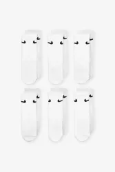 Nike Performance Basics Sechserpack Kids Socken - White EU27-35