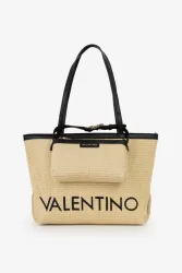Valentino by Mario Valentino Maiam Stroh Shopper - Natural + Black Einheitsgroesse Damen