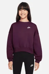 Nike Sportswear Club Fleece Oversize Sweatshirt - Bordeaux L Kids