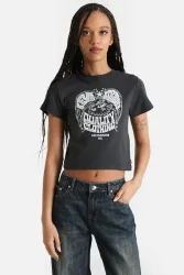 Levi's Crop T-Shirt - Anthracite M Damen
