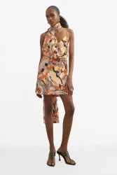 TOPSHOP TSVIVA Minikleid - Orange 38 Damen